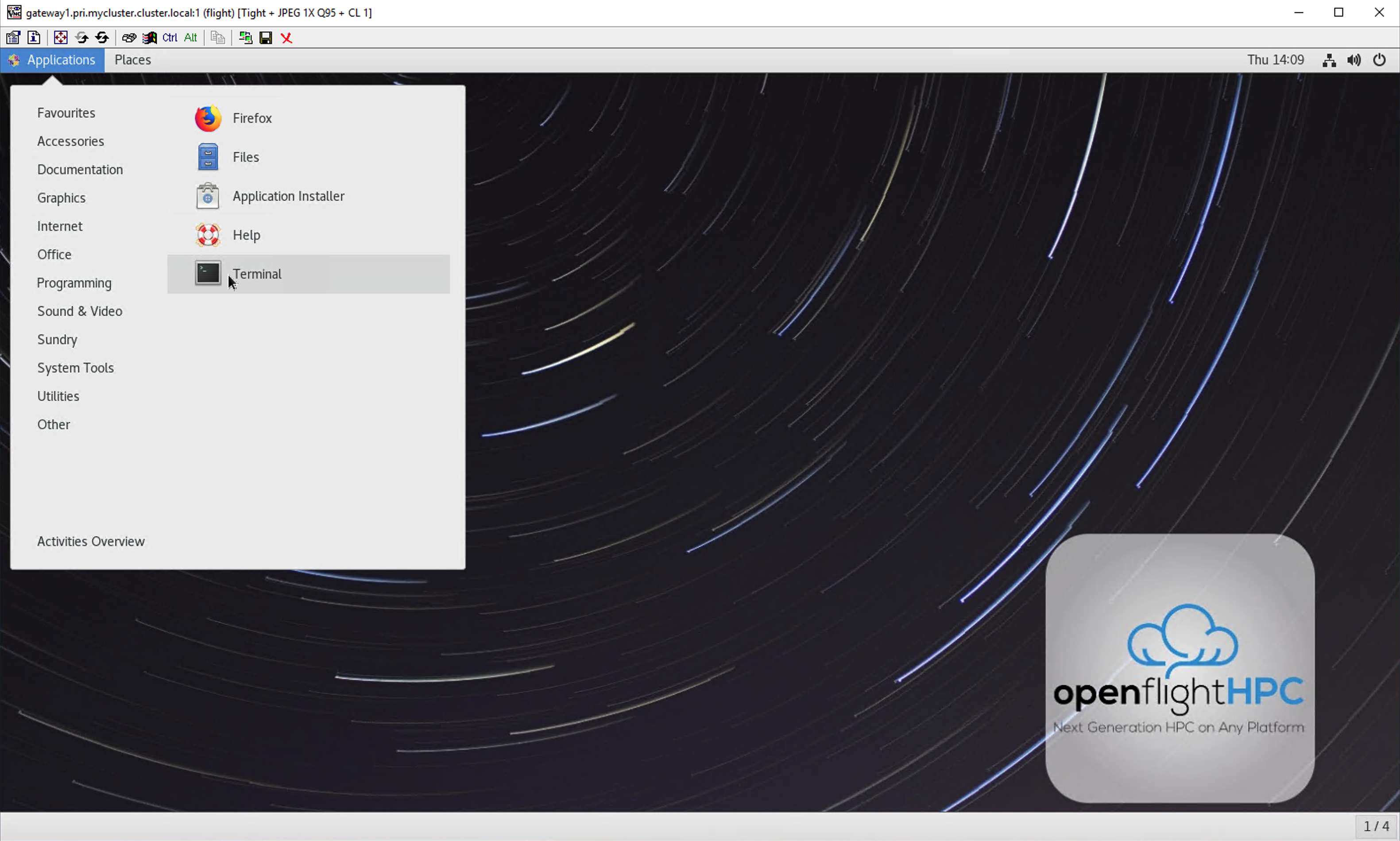 Starting a terminal session